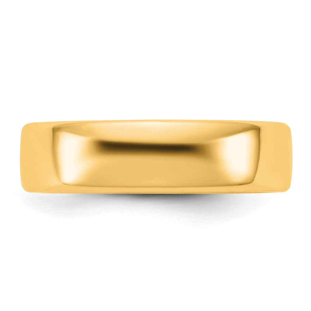 14K Yellow Gold 5.5mm European Comfort Fit Wedding Band Ring