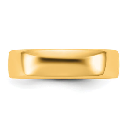 14K Yellow Gold 5.5mm European Comfort Fit Wedding Band Ring