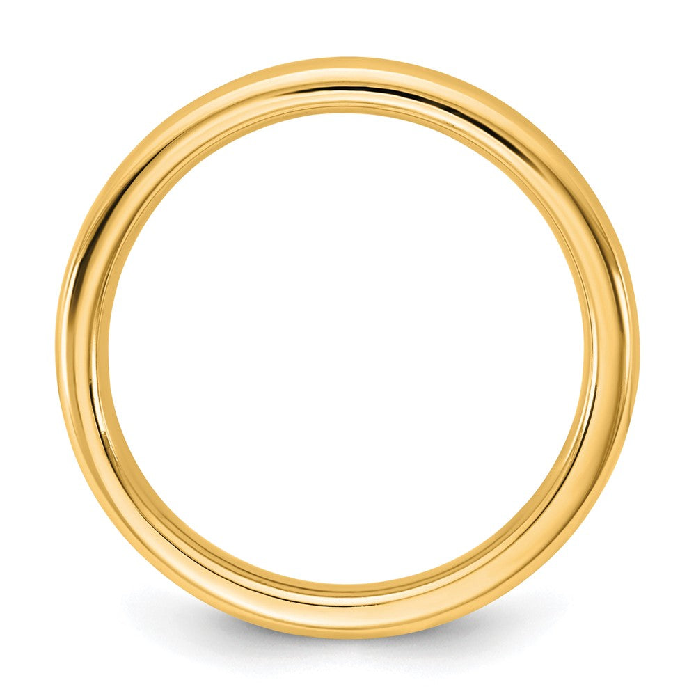 14K Yellow Gold 3mm European Comfort Fit Wedding Band Ring
