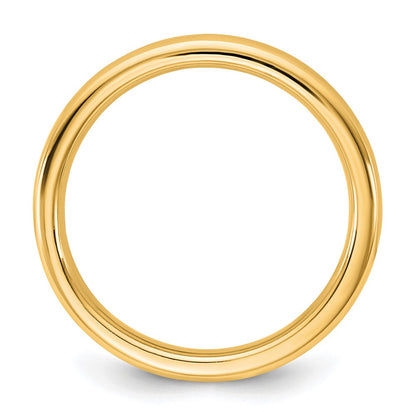 14K Yellow Gold 3mm European Comfort Fit Wedding Band Ring