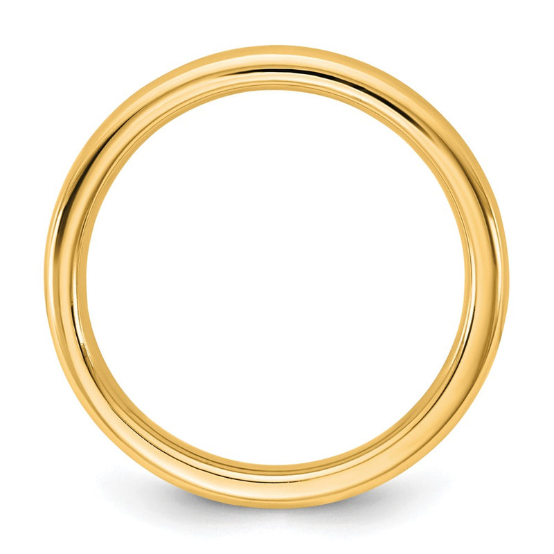 14K Yellow Gold 3mm European Comfort Fit Wedding Band Ring
