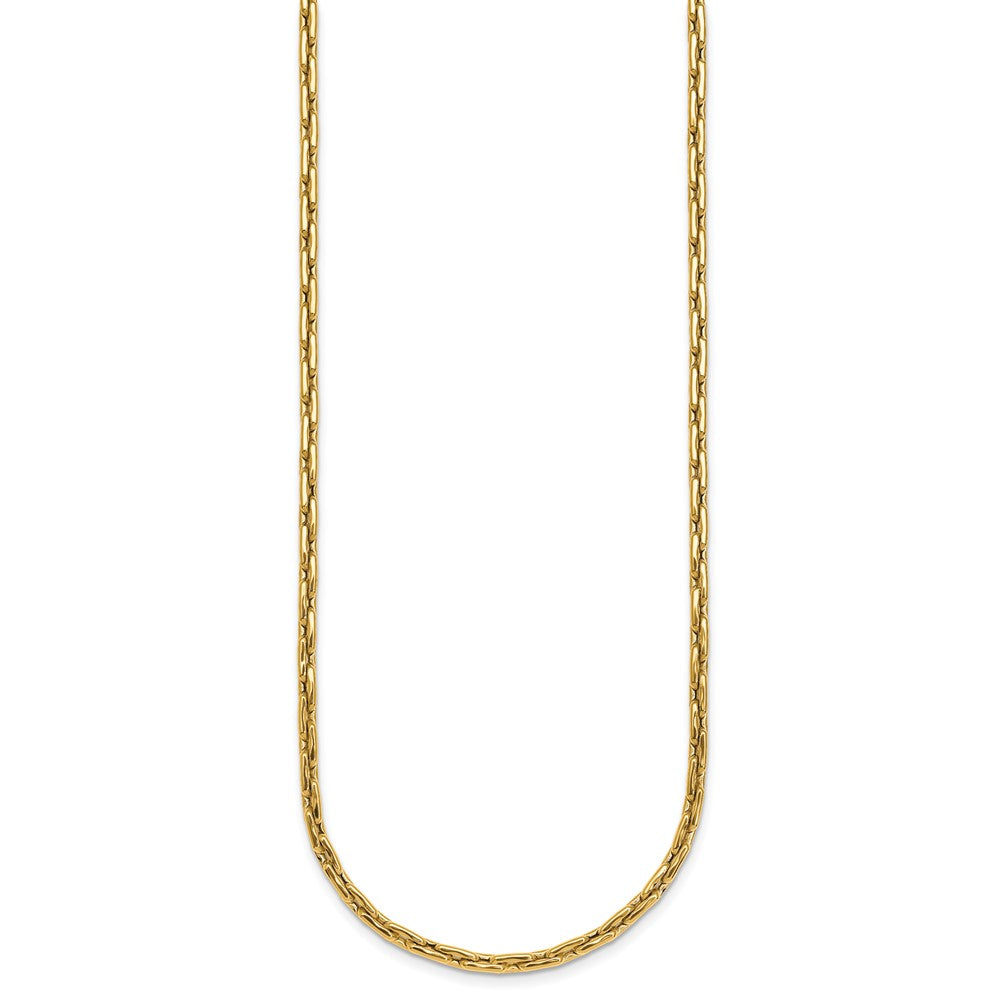 14K Yellow Gold Polished 2.9mm Fancy Link 18 Inch Necklace