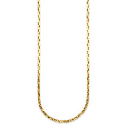 14K Yellow Gold Polished 2.9mm Fancy Link 18 Inch Necklace