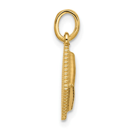 14K Yellow Gold Fancy Ravioli Charm