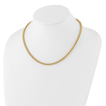 14K Yellow Gold Polished 3.7mm Fancy Link 18 Inch Necklace
