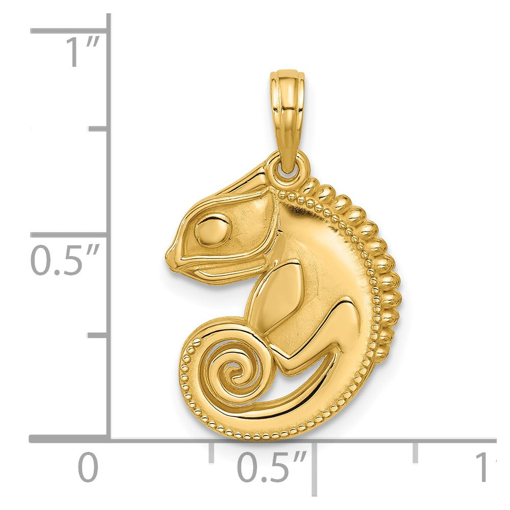 14K Yellow Gold Polished Chameleon Pendant
