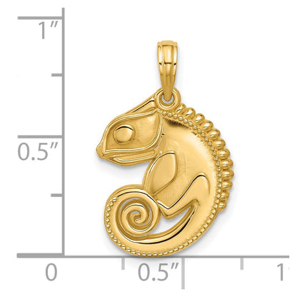 14K Yellow Gold Polished Chameleon Pendant