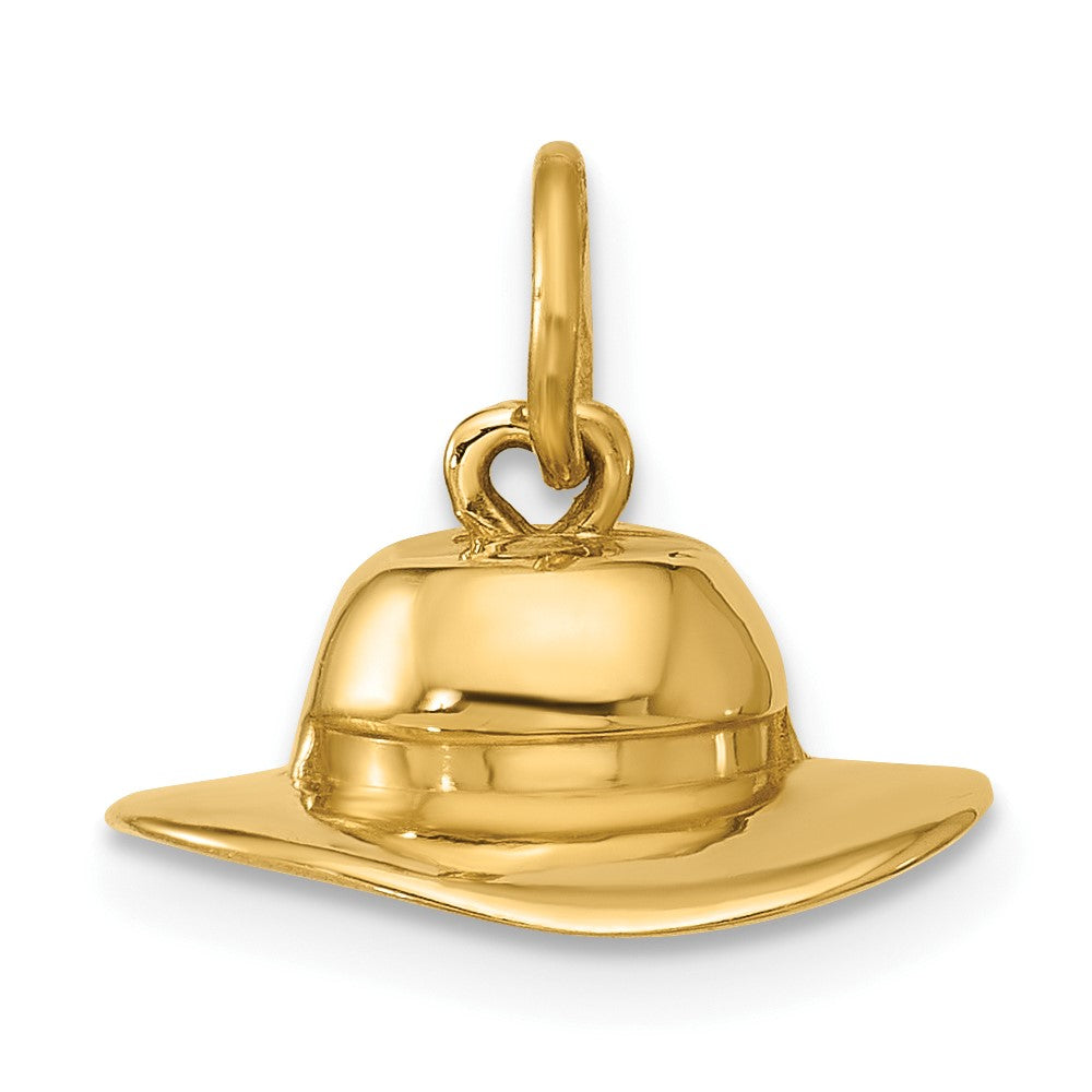 14K Yellow Gold Sun Hat Charm