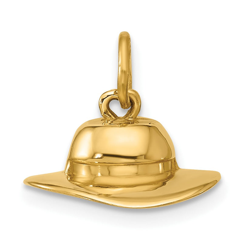 14K Yellow Gold Sun Hat Charm
