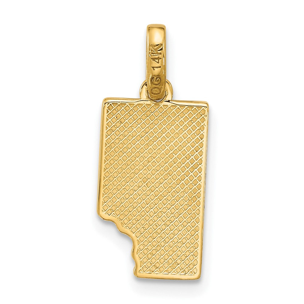 14K Yellow Gold Brown Enameled Fancy Chocolate Bar Missing Bite Charm