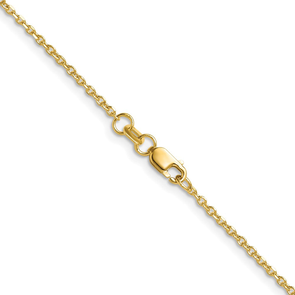 14K Yellow Gold 1.4mm D/C Forzantine Cable 24 Inch Chain