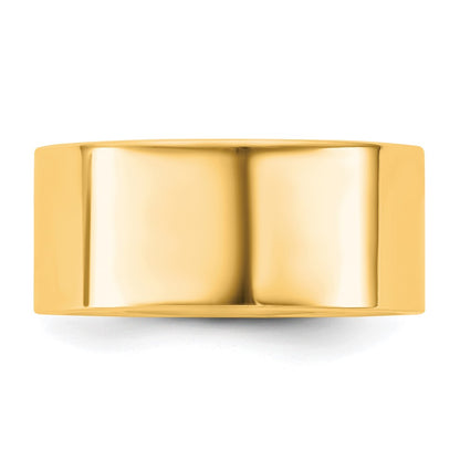14K Yellow Gold 9mm Standard Flat Comfort Fit Wedding Band Ring
