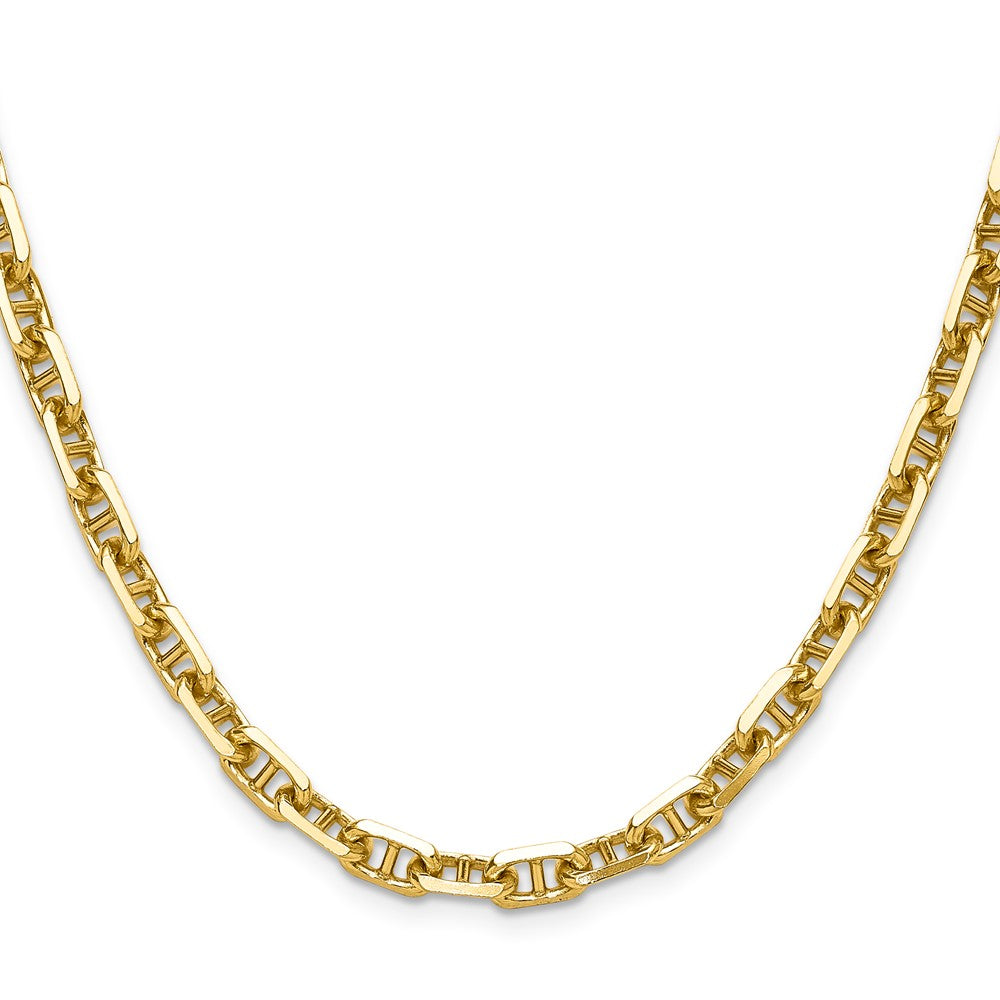 14K Yellow Gold 5.7mm D/C Mariner Anchor 16 Inch Chain