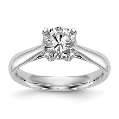 True Origin 14K White Gold 1/2 carat Certified Complete Lab Grown Diamond VS+ F+ Round Solitaire Engagement Ring