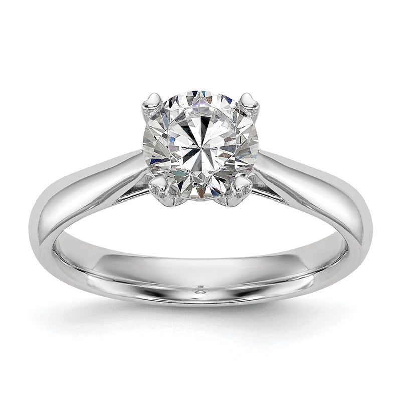 True Origin 14K White Gold 1/2 carat Certified Complete Lab Grown Diamond VS+ F+ Round Solitaire Engagement Ring