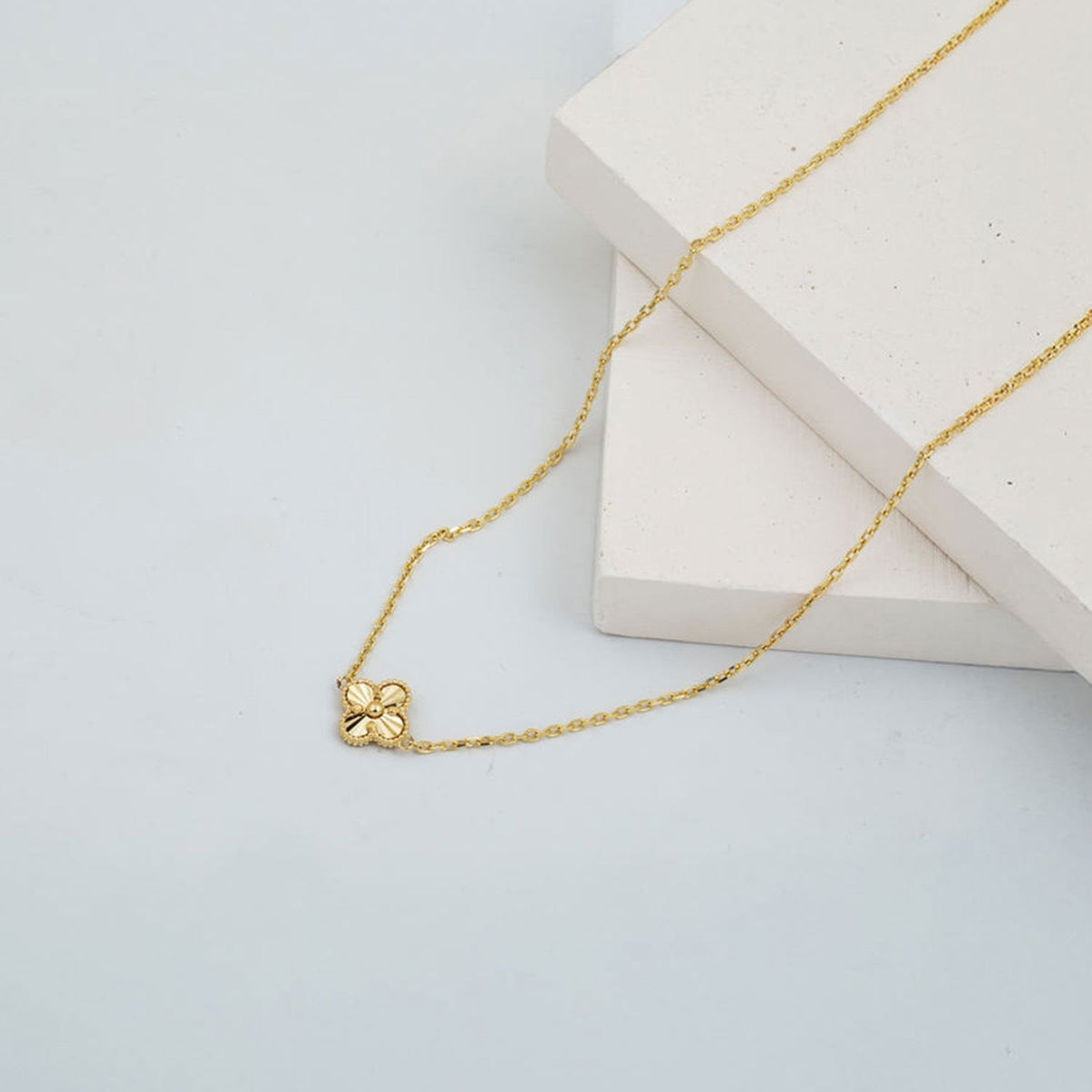 14K Yellow Gold Clover Women's Necklace