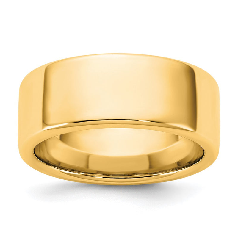 14K Yellow Gold 8mm European Comfort Fit Wedding Band Ring