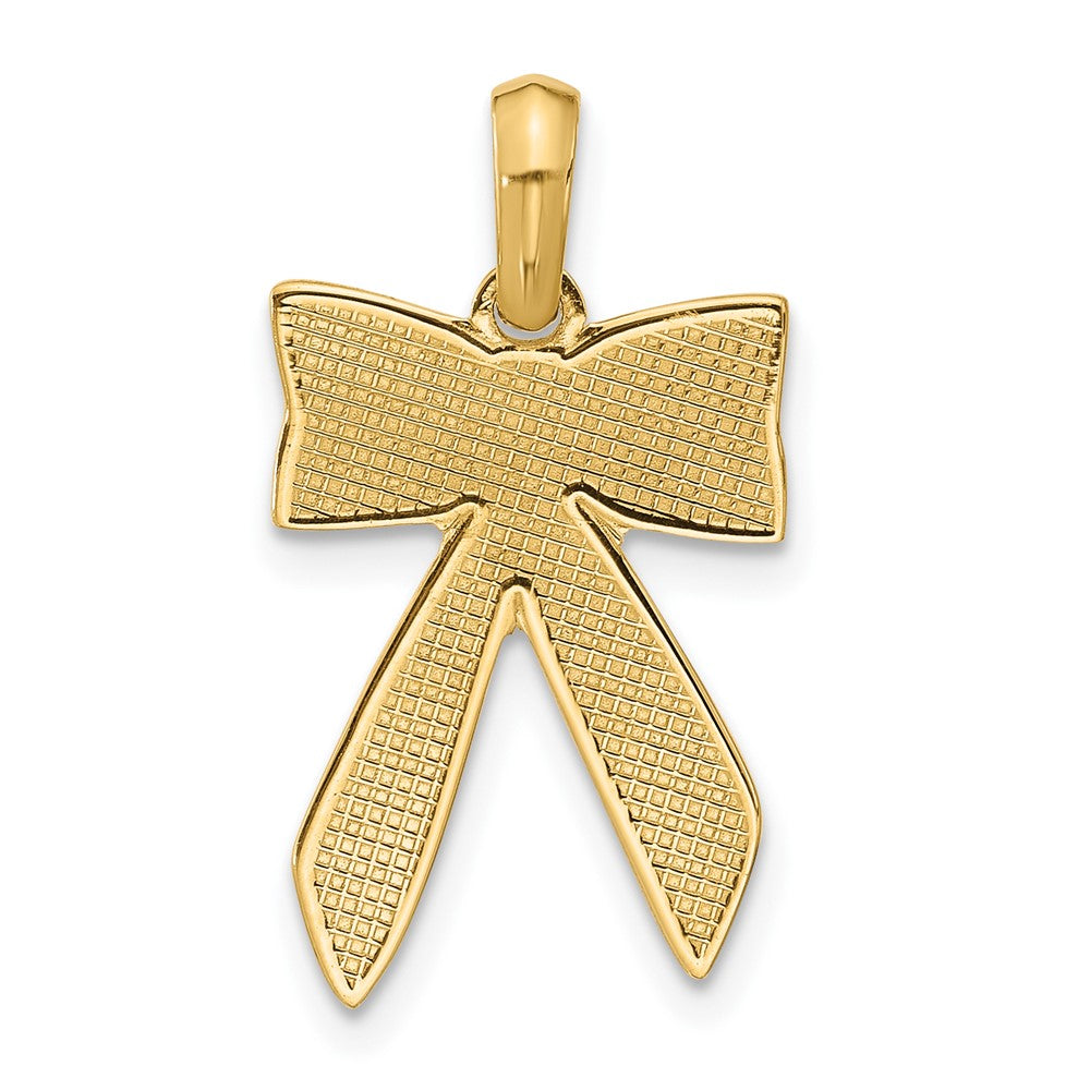 14K Yellow Gold Fancy Full Hair Bow