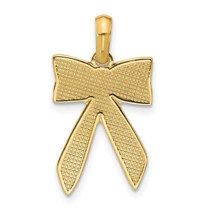 14K Yellow Gold Fancy Full Hair Bow