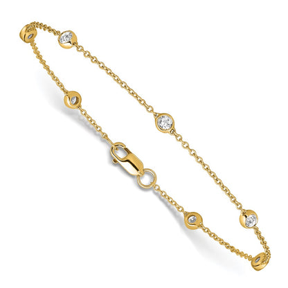 True Origin 14K Yellow Gold 1/2 carat Lab Grown Diamond VS+ F+ Complete 9 Station 9 in Bracelet