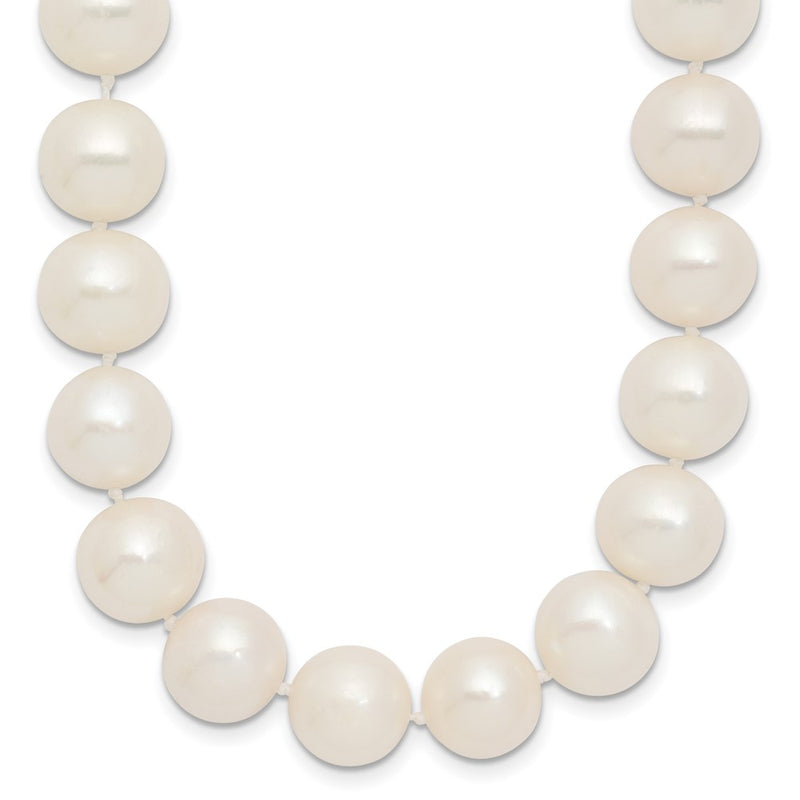 14K Yellow Gold Polished 10-11mm Near-Round Freshwater Cultured Pearl 18 Inch Necklace
