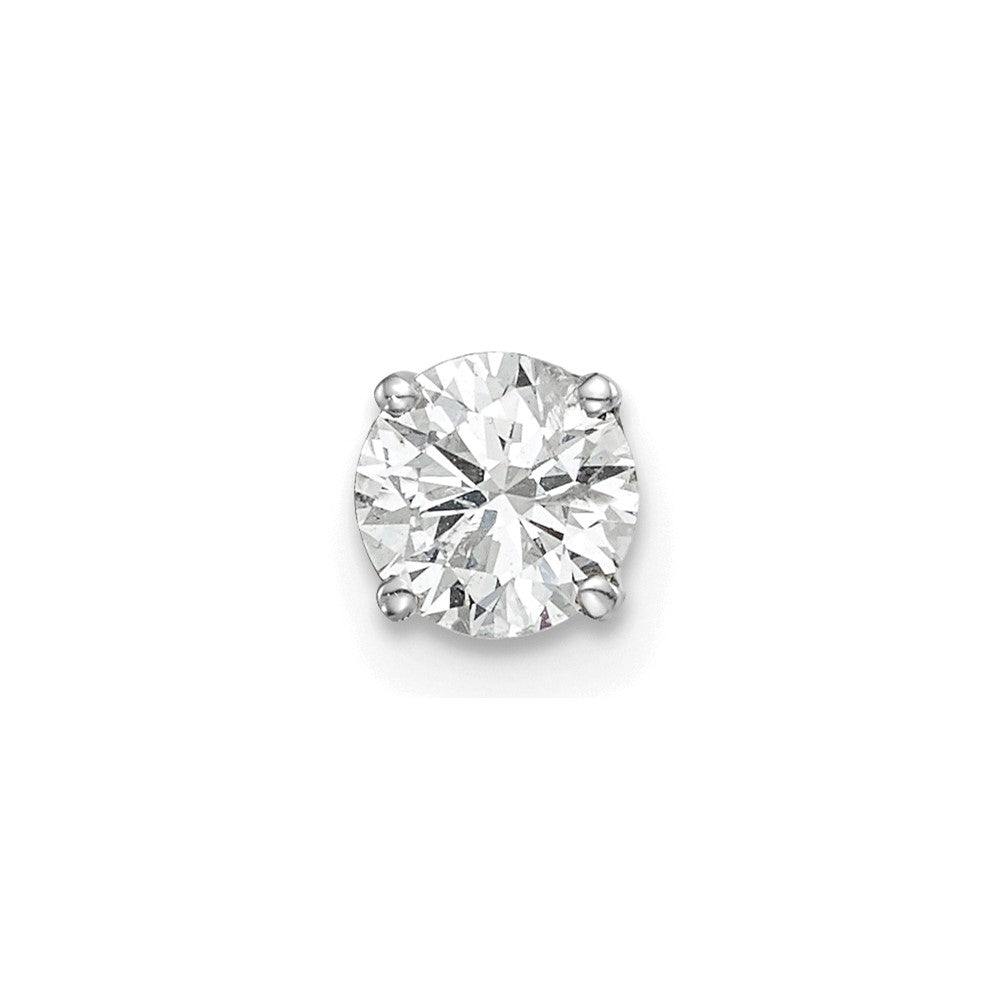 14K White Gold 1/2 carat Single Stud AA Diamond Earring