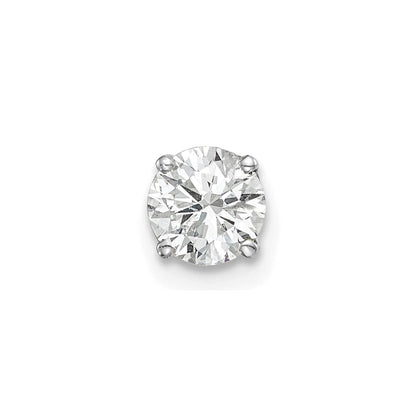 14K White Gold 1/2 carat Single Stud AA Diamond Earring