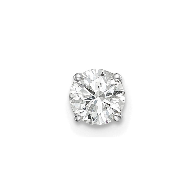 14K White Gold 1/2 carat Single Stud AA Diamond Earring