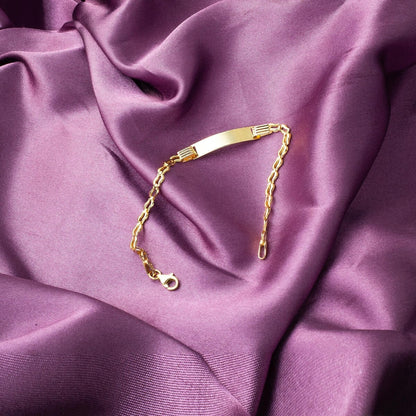 14K Yellow Gold Name Children's Bracelet