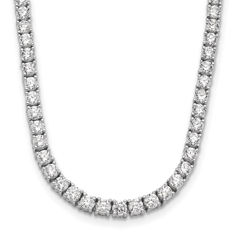 14K White Gold 10 carat Lab Grown Diamond VS+ F+ Complete 16 Inch Tennis Necklace