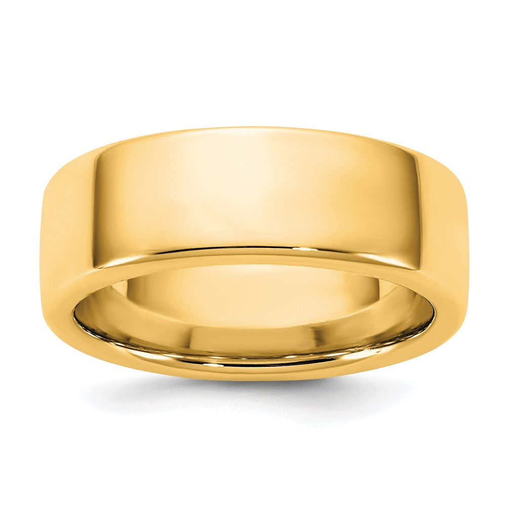 14K Yellow Gold 7mm European Comfort Fit Wedding Band Ring