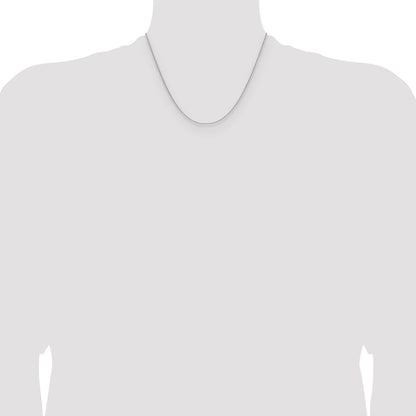 14K White Gold 1.5mm Cable Chain Necklace