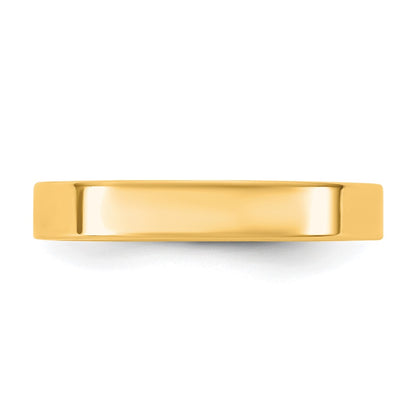 14K Yellow Gold 3.5mm Standard Flat Comfort Fit Wedding Band Ring