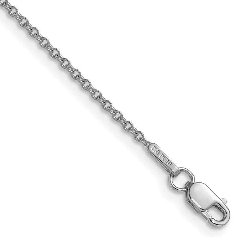 14K White Gold 1.5mm Cable 22 Inch Chain