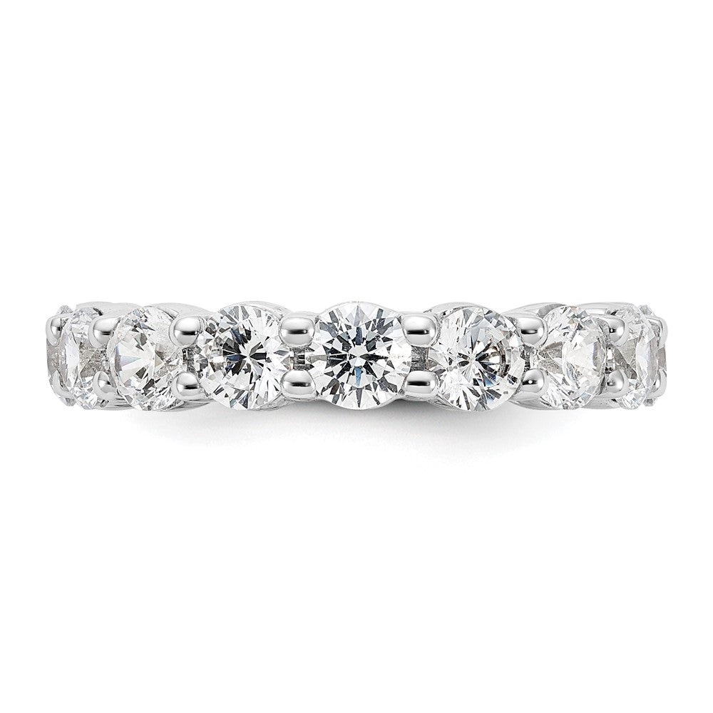 14k White Gold SI2-I1(H/I) Shared Prong Eternity Wedding Band Ring
