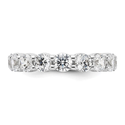 14k White Gold SI2-I1(H/I) Shared Prong Eternity Wedding Band Ring