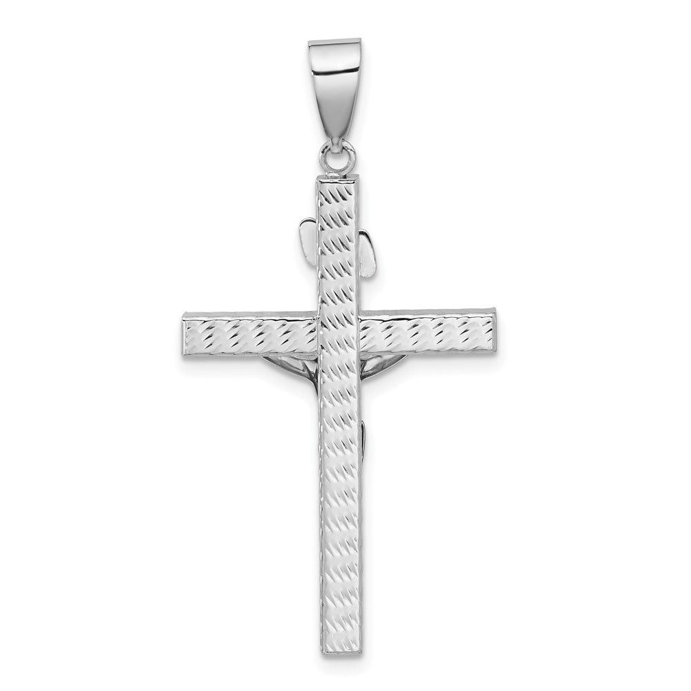 14K Two-Tone Gold Two-tone Polished and Diamond-cut Crucifix Pendant