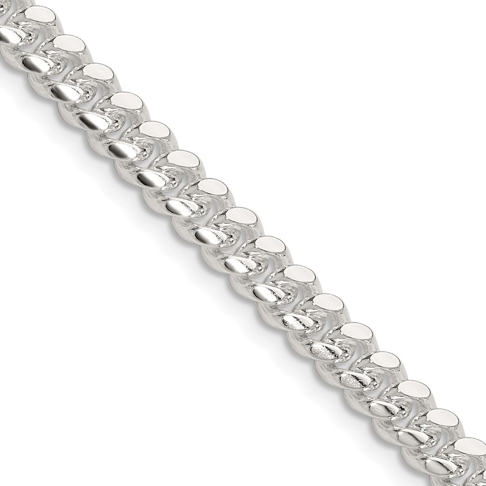 Sterling Silver Polished 5.7mm Domed Curb 26 Inch Chain