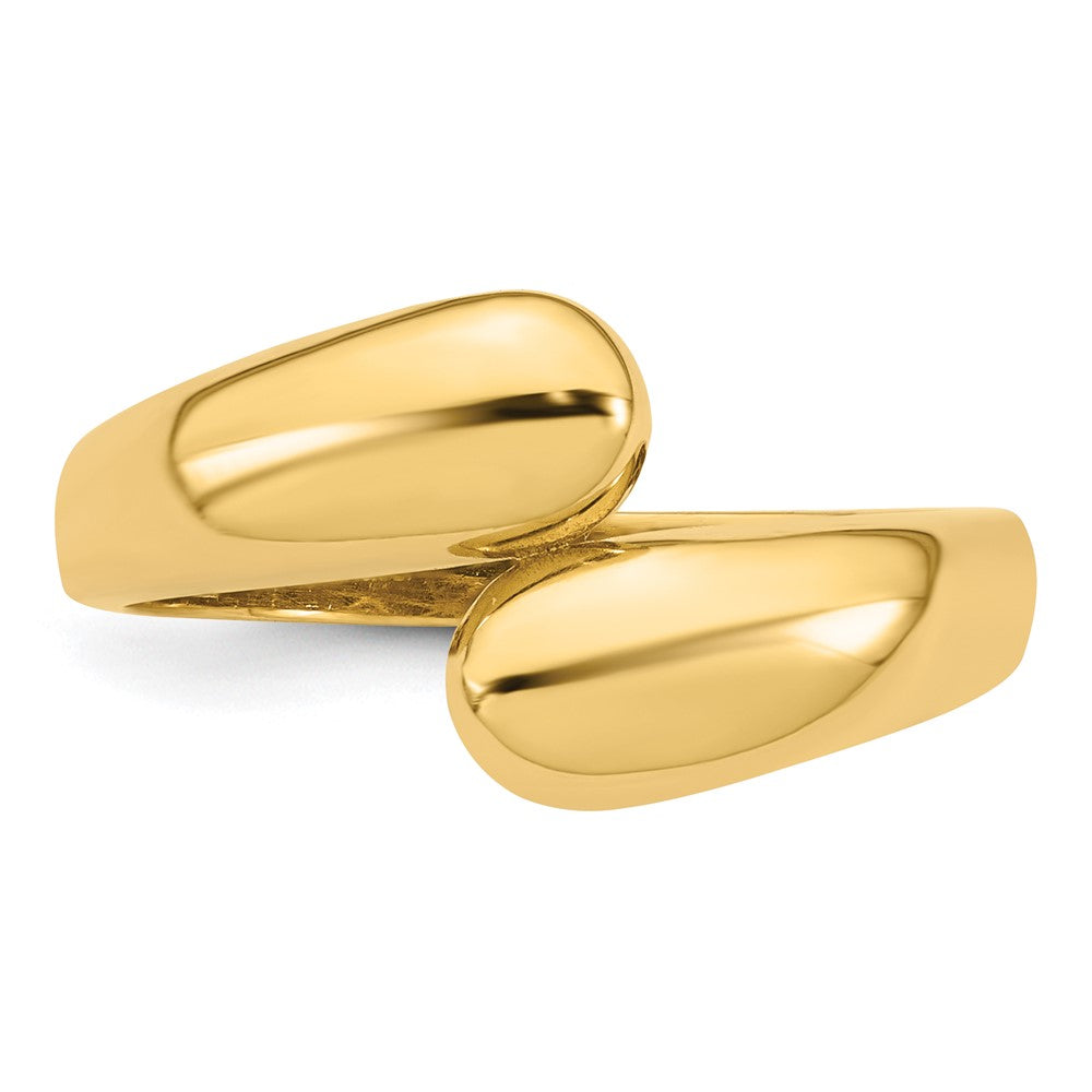 14K Yellow Gold Polished Size 7 Bypass Ring