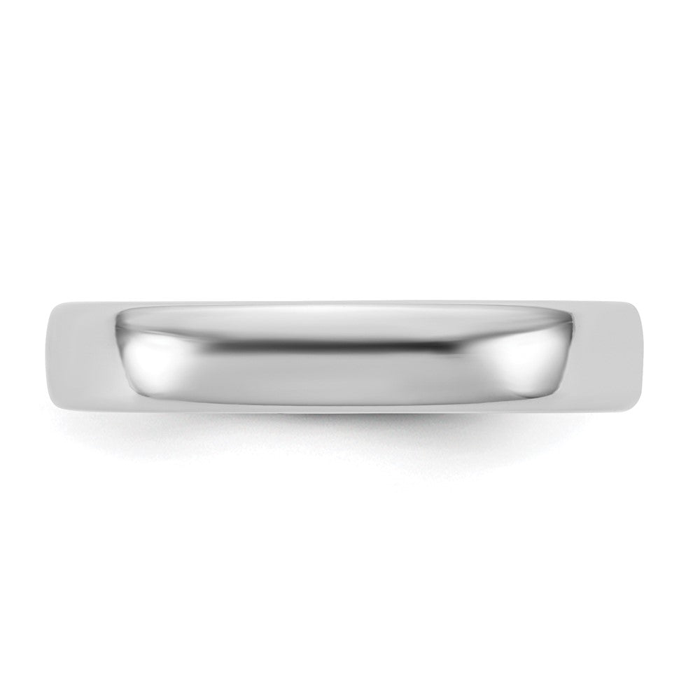 14k White Gold 4mm European Comfort Fit Wedding Band Ring