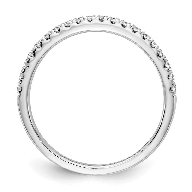 14K White Gold 1/4 carat Lab Grown Diamond VS/SI+ G+ Complete Wedding Band Ring