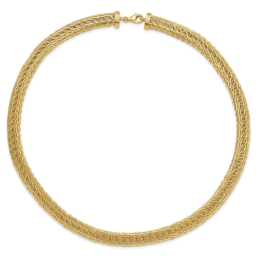 14K Yellow Gold Polished 8.00mm Fancy Multi-Link 18 Inch Necklace