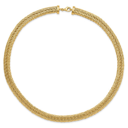 14K Yellow Gold Polished 8.00mm Fancy Multi-Link 18 Inch Necklace