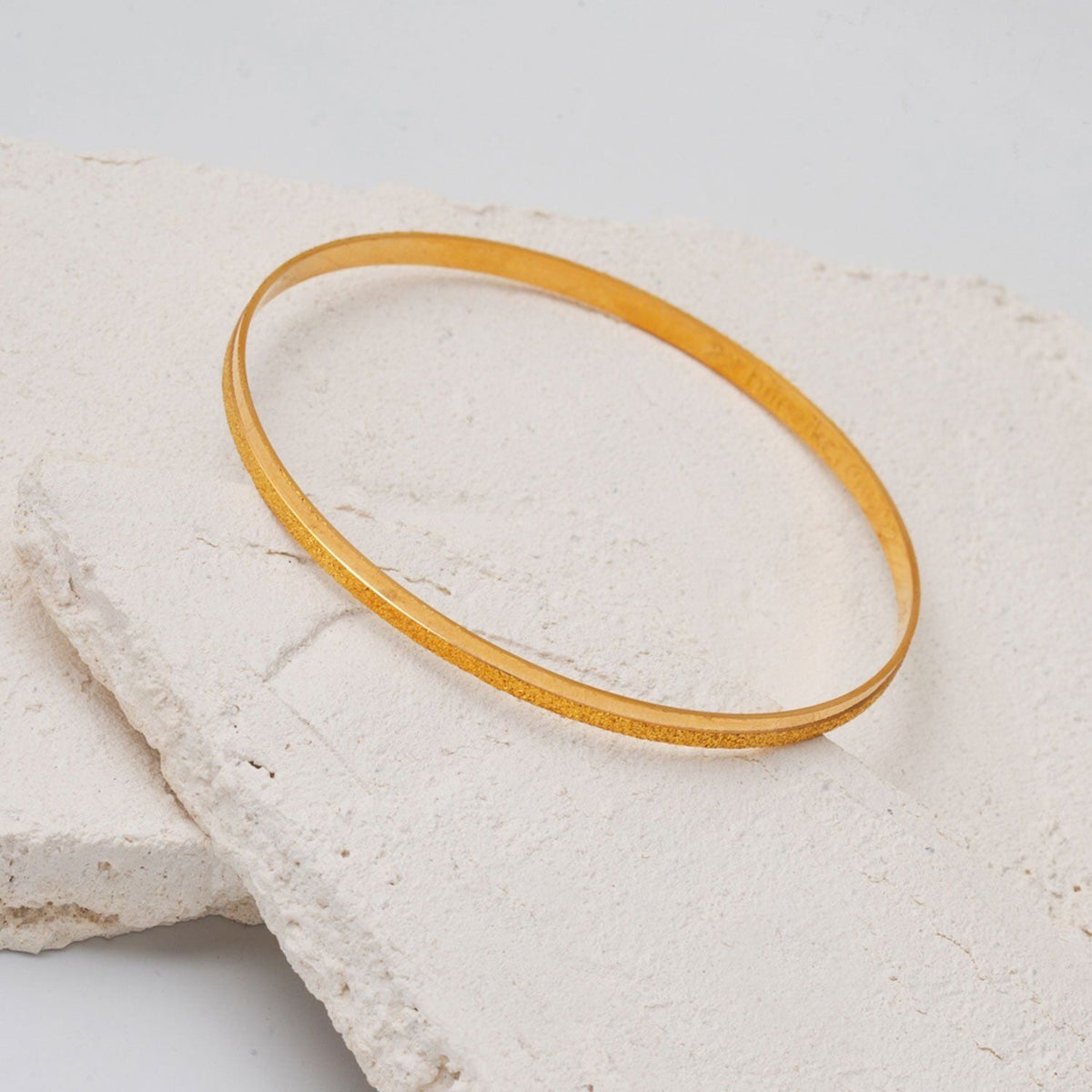 22K Yellow Gold Thin Stackable Bangle (30 g)