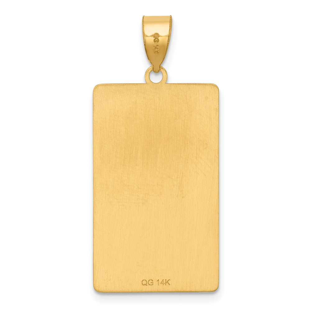 14K Yellow Gold Death Tarot Card Pendant