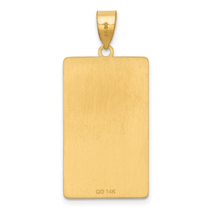 14K Yellow Gold Death Tarot Card Pendant