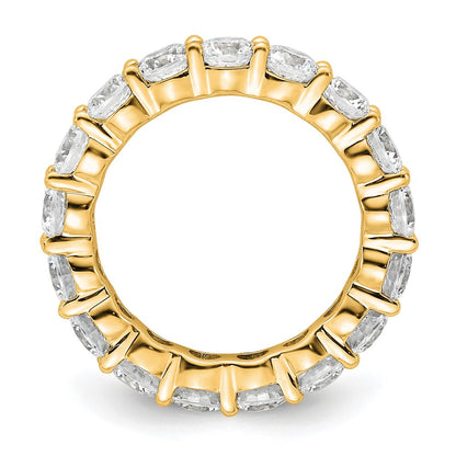 14K Yellow Gold Polished Size 4.5 Shared Prong 3 carat Diamond Complete Eternity Wedding Band Ring