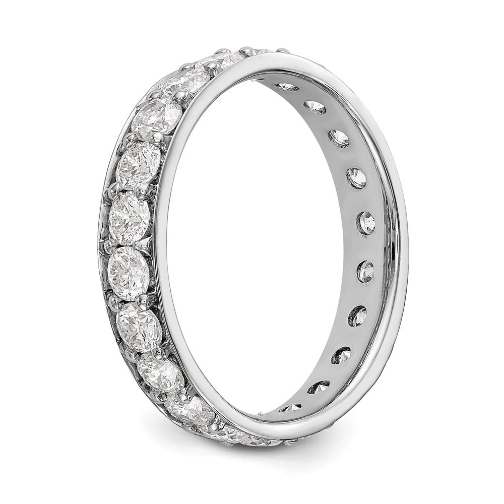 14K White Gold Polished Vintage 2ct Diamond Eternity Wedding Band Ring
