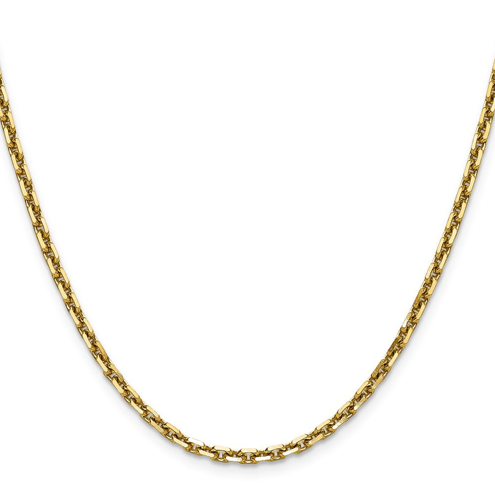 14K Yellow Gold 3.25mm D/C French Link Chain Necklace