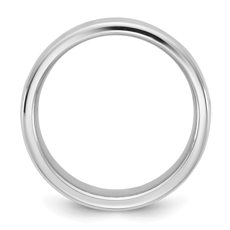 14k White Gold 9mm European Comfort Fit Wedding Band Ring